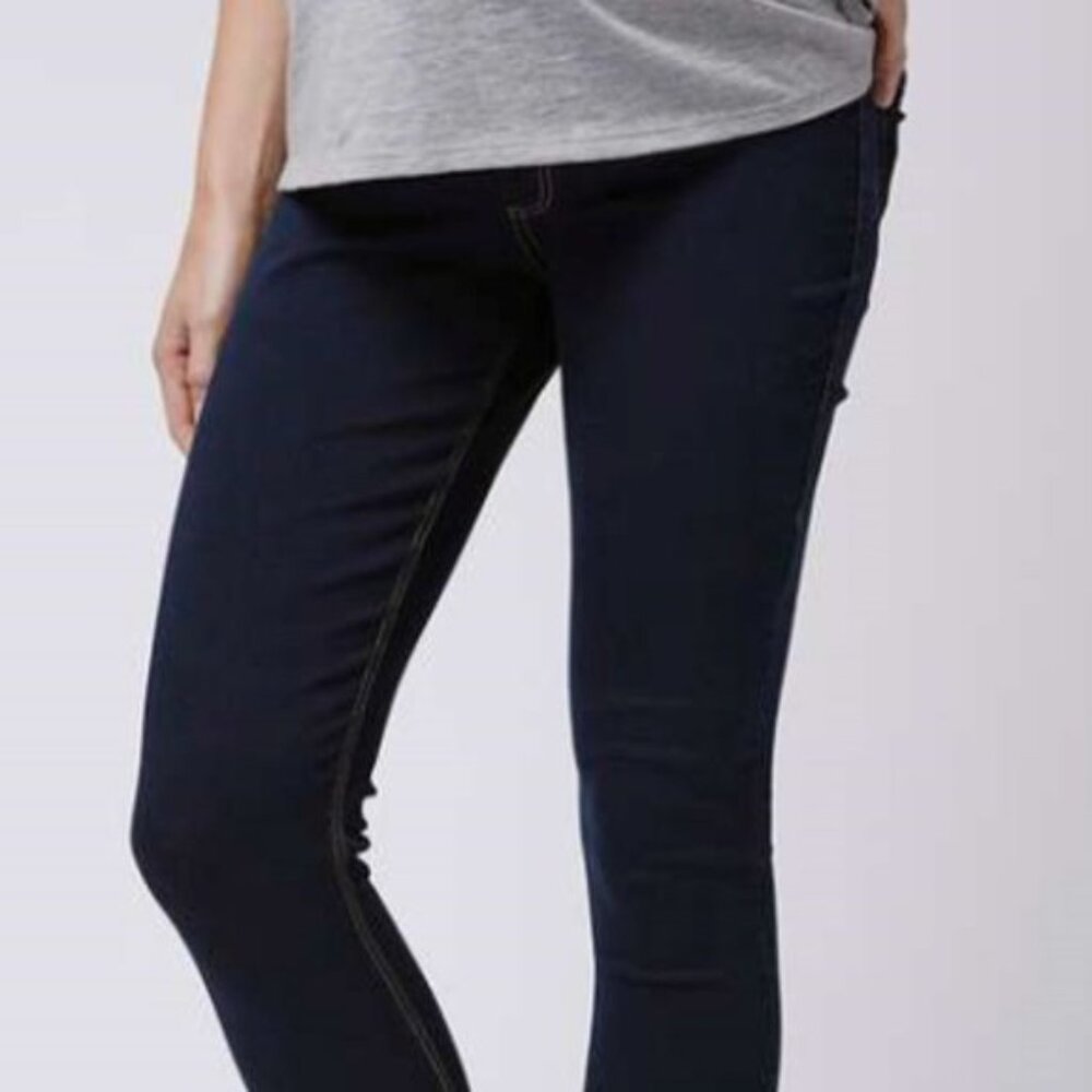 Topshop Moto Under Bump Dark Jamie Maternity Jeans Size 10